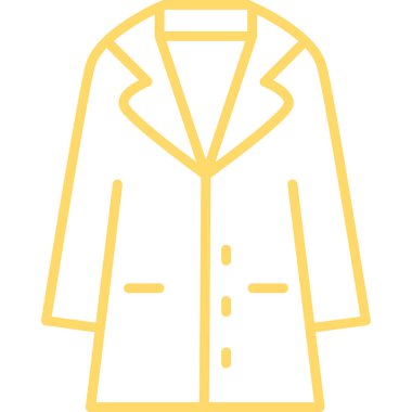 moda ceket simgesi, vektör illüstrasyonu