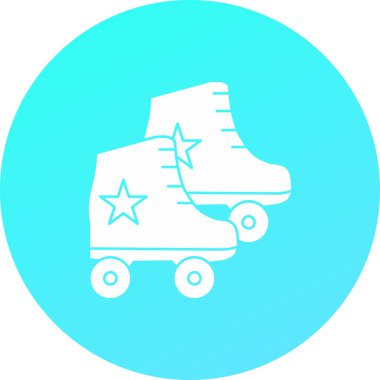 Buz pateni simgesi, vektör illüstrasyonu