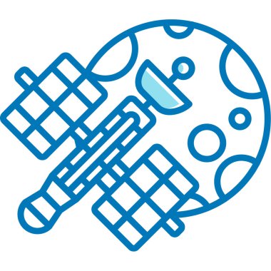 Beyaz arkaplanın mavi simgesinin vektör çizimi