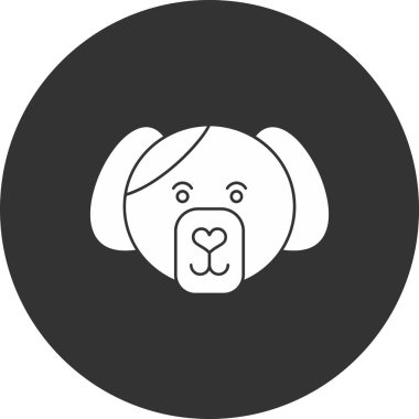 hayvan köpek simgesi vektör illüstrasyonu