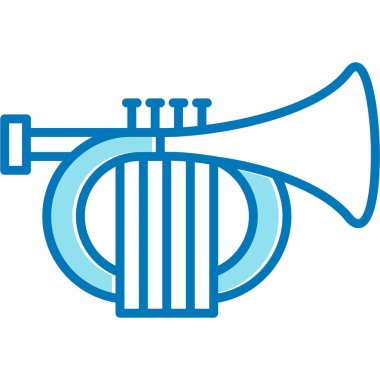 Trompet. Web simgesi basit tasarım