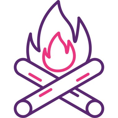 yanan kamp ateşi alevi