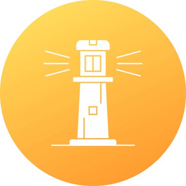 Bir fener simgesinin vektör illüstrasyonu