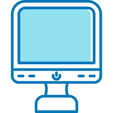 monitör bilgisayar izole simgesini