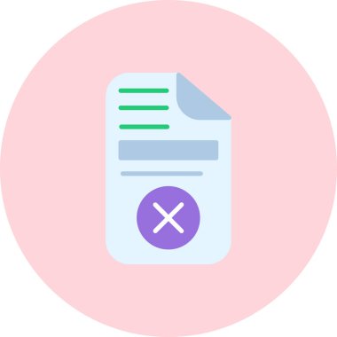 Belge. Web simgesi basit illüstrasyon