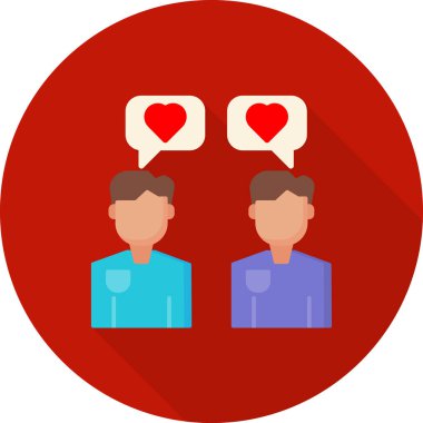 iki kişi simgesi, vektör illüstrasyonu