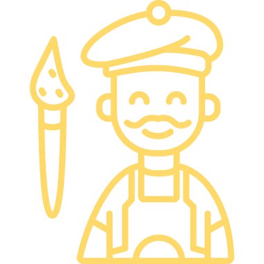 Çiftçi erkek vektör illüstrasyonu