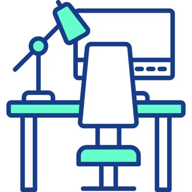 Masa. Web simgesi basit illüstrasyon