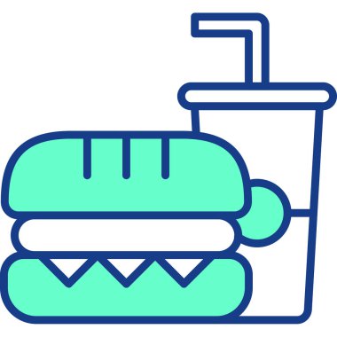 Yiyecek içeceği. Basit resimleme