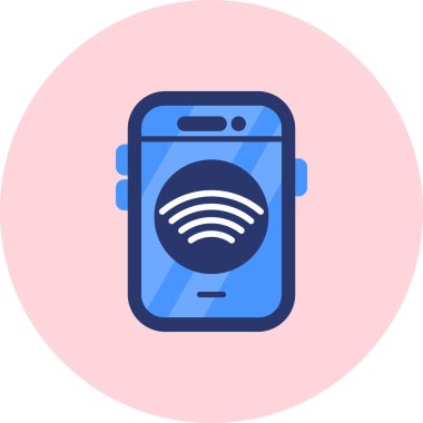 Kablosuz. Web simgesi basit illüstrasyon