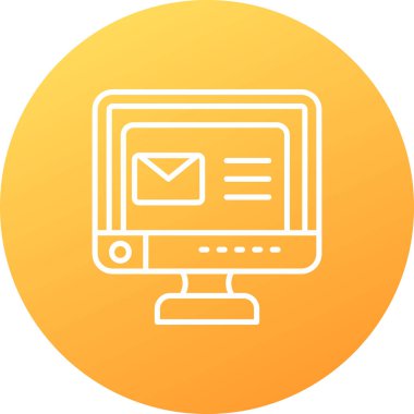 Bilgisayar. Web simgesi basit illüstrasyon