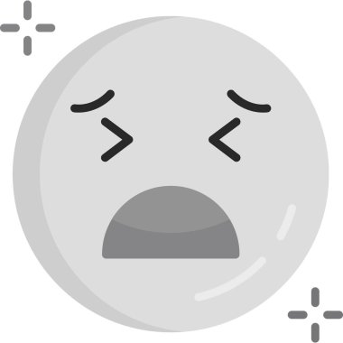 sinirli emoji simgesi ana hatlarıyla simgesi