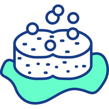 Kek ikonu. Web için basit pasta vektör simgeleri çizimi