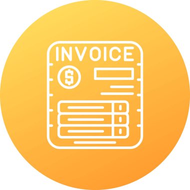 Vektör fatura simgesi. düz biçim