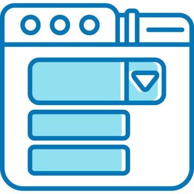 Web tarayıcı simgesi, basit vektör illüstrasyonu