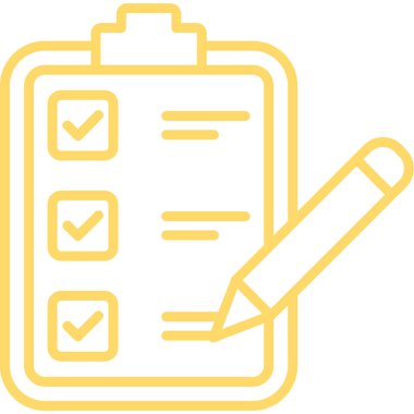 Pano kontrol listesi simgesi - taslak biçimi