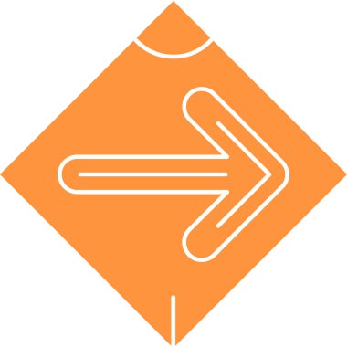 Sola doğru. Basit illüstrasyon