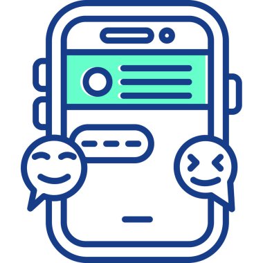 Mobil sohbet kutsal kişilerin resmi, vektör çizim