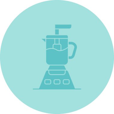 Kahve makinesi. Web simgesi basit illüstrasyon