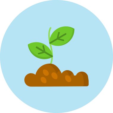 Bitki. Web simgesi basit illüstrasyon