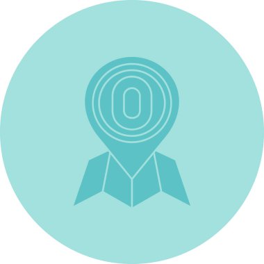 Harita işaretleyici simgesi. konum belirleyici sembol. düz tasarım biçimi.