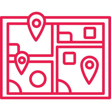 konum haritası konum simgesi ana hat biçiminde