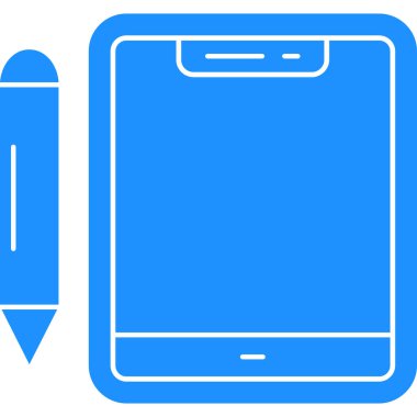 akıllı telefon ve not defteri ile kalem ikonu.