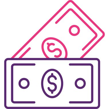 Dolar. Web simgesi basit illüstrasyon