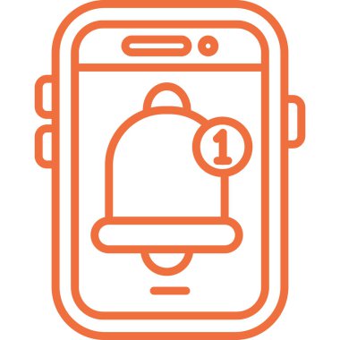 Cep telefonu simgesinin vektör illüstrasyonu