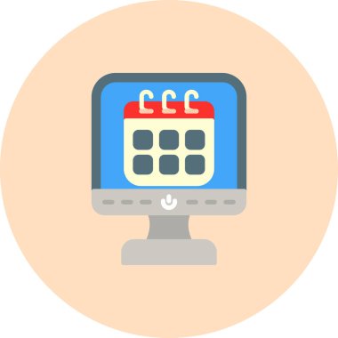 Takvim simgesi. vektör illüstrasyonu