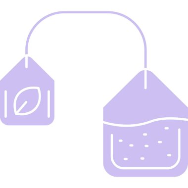 Tek bir izole çay ikonunun vektör çizimi