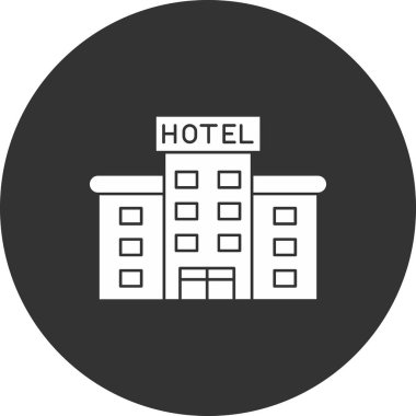 Otel vektör simgesi modern basit illüstrasyon