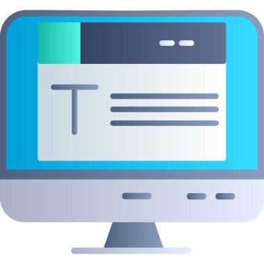 Metin işlemci simgesi, vektör illüstrasyonu basit tasarım