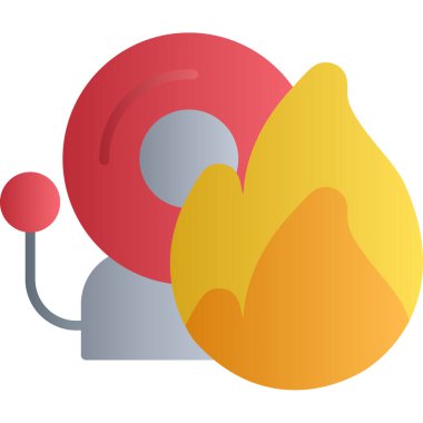 vektör kırmızı ve beyaz çizgi film simgesi izole edildi