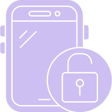 Kilit. Web simgesi basit illüstrasyon