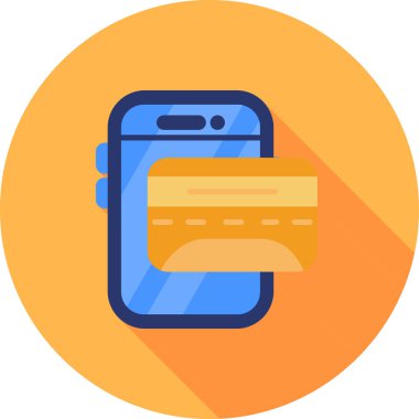 Kredi kartıyla. Basit resimleme