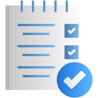 Kontrol listesi. Web simgesi basit illüstrasyon