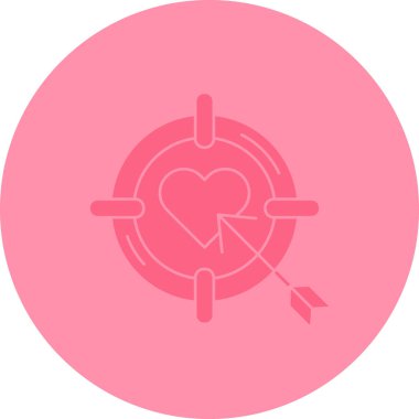 Kalp ikonu vektör illüstrasyonu