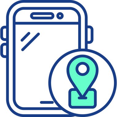 konum haritası konum simgesi ana hat biçiminde