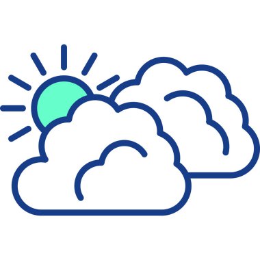 Hava durumu. Web simgesi basit illüstrasyon