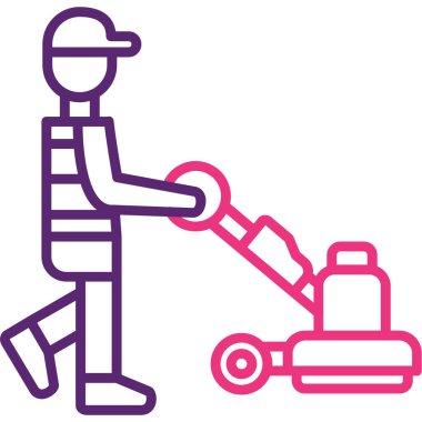 Süpürge Temizleyici vektör simgesi