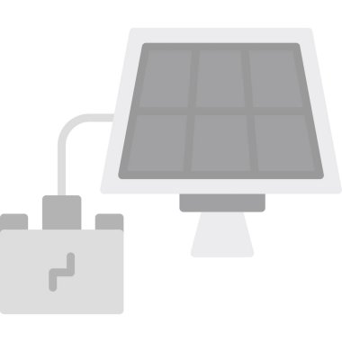 enerji paneli vektör düz simgesi