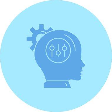 Beyin. Web simgesi basit illüstrasyon