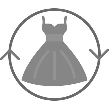 Gelinlik vektör ikonu. ince çizgi biçimi.