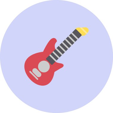 Gitar. Web simgesi basit illüstrasyon
