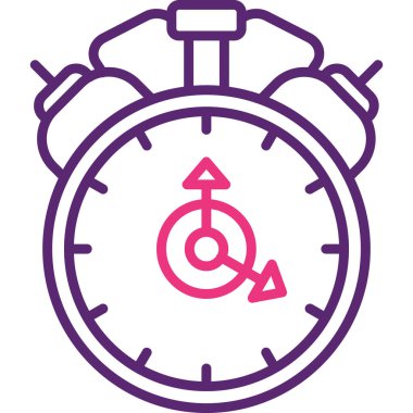 kronometre simgesi, basit vektör çizim