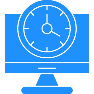 Alarm saati simgesi, vektör illüstrasyonu
