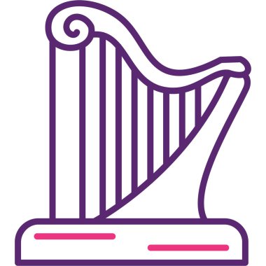 harp web simgesi, basit vektör illüstrasyonu