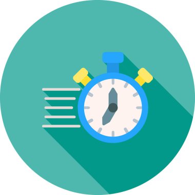 zaman vektörü düz simgesi