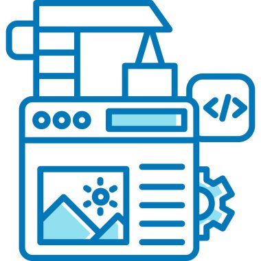 Kodlama geliştirme simgesi - taslak biçimi